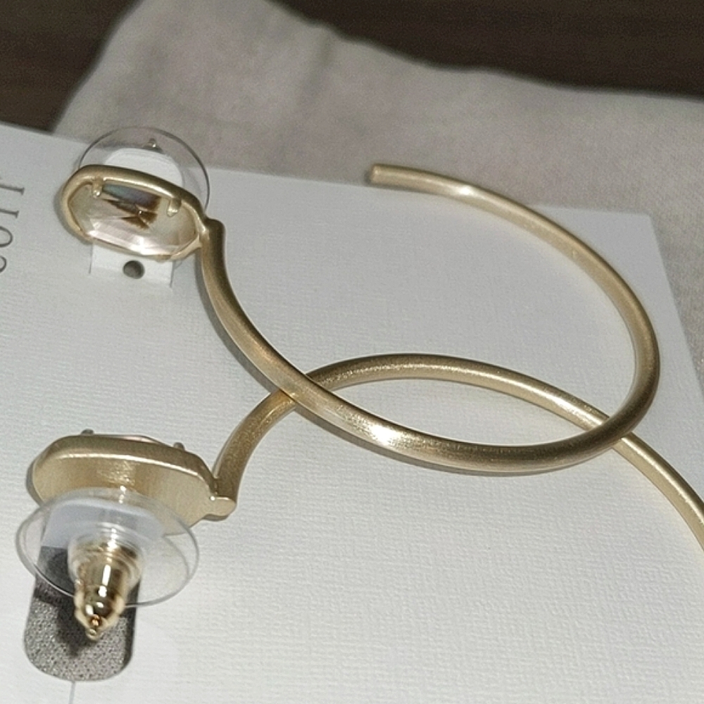 NEW Kendra Scott Pepper Stone Hoop Earrings - Picture 5 of 8